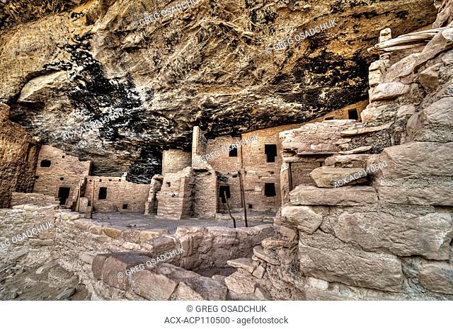 Cliff Dwelling Ruins, Spruce Tree House, Mesa Verde National Park, Colorado, USA