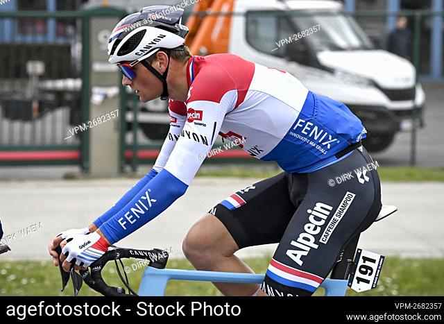 Dutch Mathieu van der Poel of Alpecin-Fenix pictured in action during the 'E3 Saxo Bank Classic' cycling race, 203, 9km from and to Harelbeke