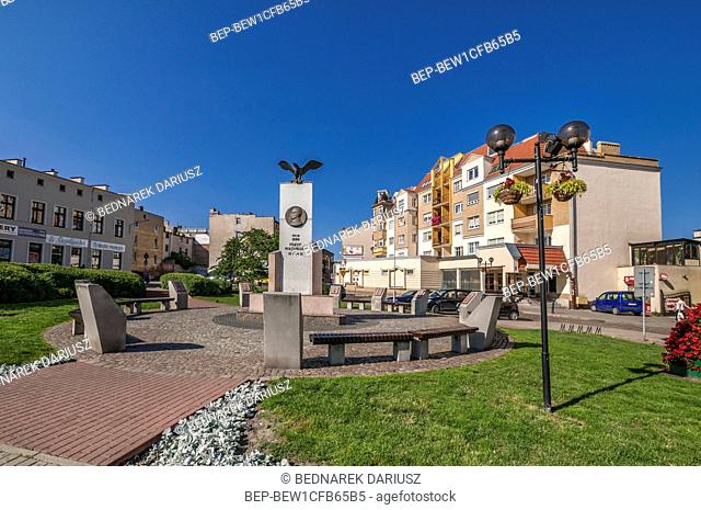 Independence Square in Grudziadz, city in Kuyavian-Pomeranian Voivodeship, Poland