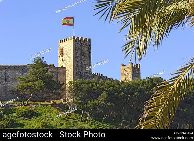 Sohail castle. , Fuengirola, Costa del Sol, Malaga Province, Andalusia, southern Spain. The Moorish castle was built in the 10th century