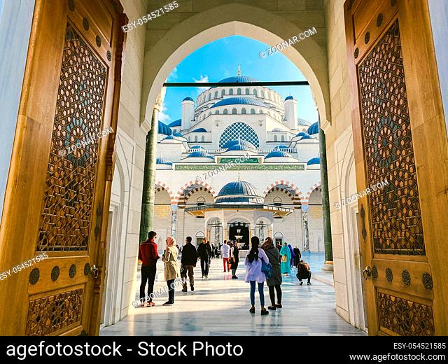 October 30, 2019. Istanbul Camlica Mosque. Turkish Camlica Camii. The biggest mosque in Turkey. The new mosque and the biggest in Istanbul