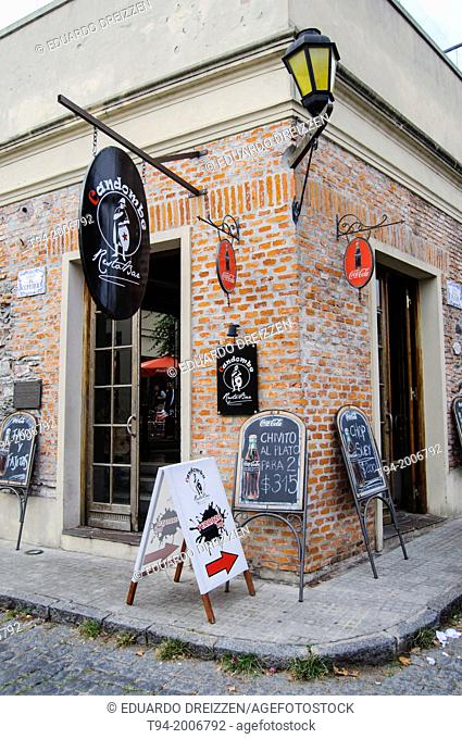 Restaurant facade, Old City, Colonia del Sacramento, Uruguay