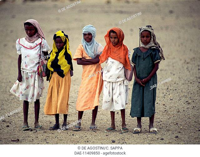 Children from the village school, Sani, Bayuda desert, Sudan