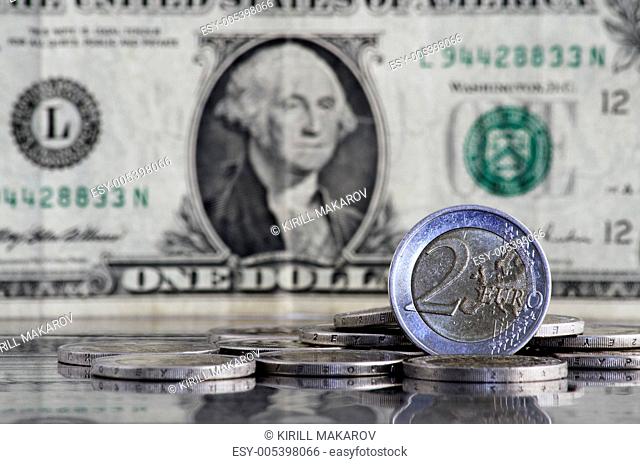 Concept of euro and dollar