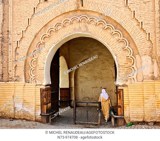 Maroc, Marrakech, Bab Debbagh, l'une des 19 portes qui entourent la ville