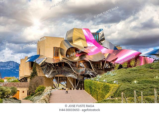 El Ciego City, Frank Gehry architect, La Rioja Area, Logroño province, Marques de Riscal Hotel, spain, wine cellar
