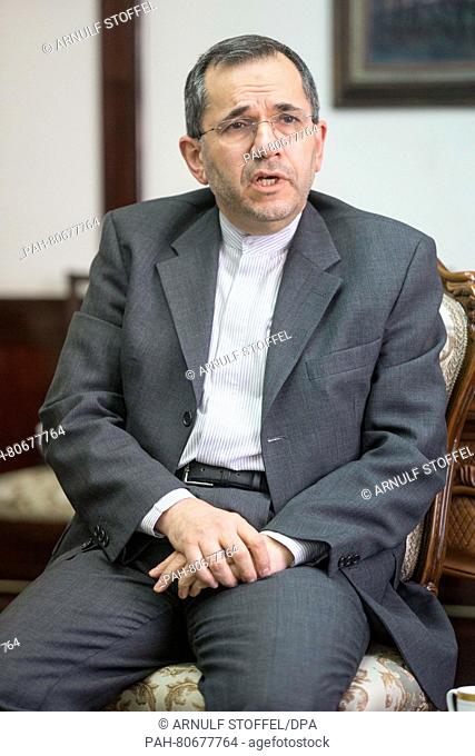 Majid Takht Ravanchi, deputy foreign minister for European and American Affairs of Iran, seen in Tehran, Iran, 15 May 2016