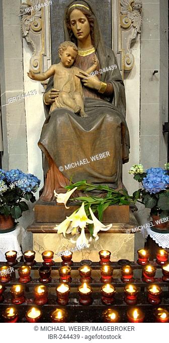 Effigy of Holy Mary with Jesus in Muenster Constance, Baden-Wuerttemberg, Germany
