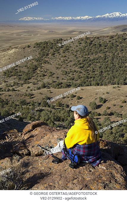 Scenic viewpoint view, Hickison Petroglyphs Recreation Area, Mount Lewis District Bureau of Land Management, Nevada