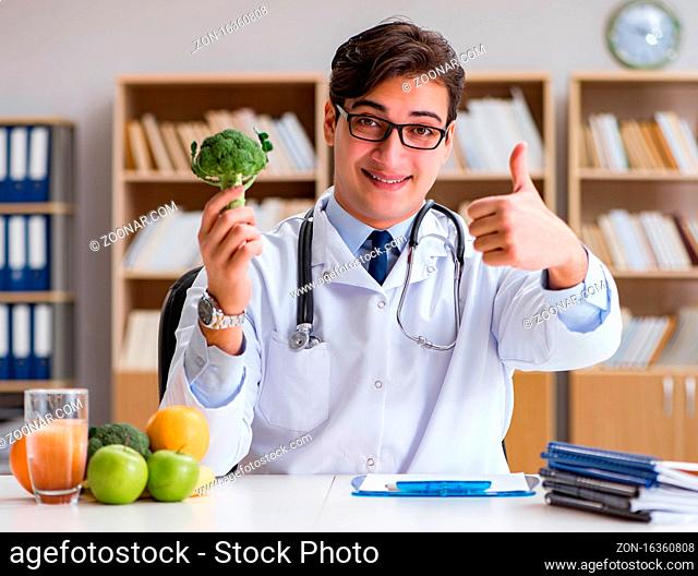 The scientist studying nutrition in various food
