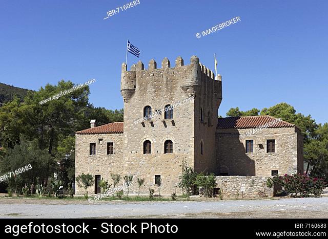 Tzannetakis Tower, Mani Museum, Kranai islet, Gythio, Laconia Gulf, Peloponnese, Greece, Europe