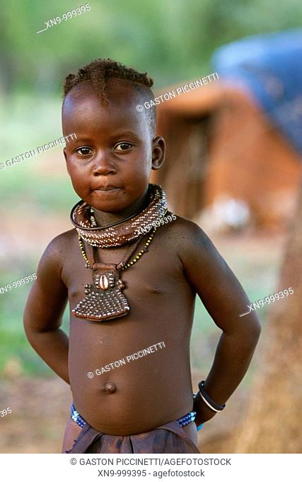 Himba boy, Kaokoland, Namibia, Africa