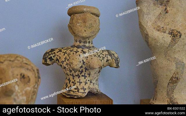 Western Shrine, Female Figurine, Phylakopi IV, Late Helladic IIIC Period, Phylakopi, Archaeological Museum, Plaka, Milos Island, Cyclades, Greece, Europe