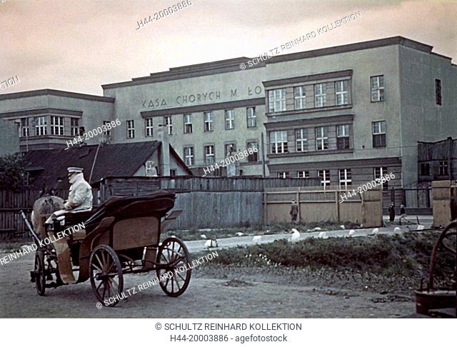 Ghetto Lodz, Litzmannstadt, Ghetto Hospital No, 4 located at 7 Mickiewicza St, Poland 1942, World War II
