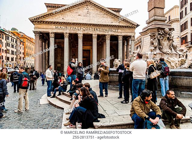 The Pantheon is a former Roman temple, now a church, in Rome, Lazio, Italy, Europe