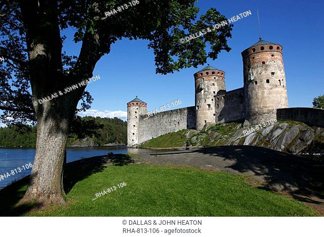 Olavinlinna Medieval Castle, St. Olaf's Castle, Savonlinna, Saimaa Lake District, Savonia, Finland, Scandinavia, Europe