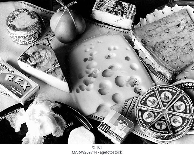 industria casearia, formaggi, 1950