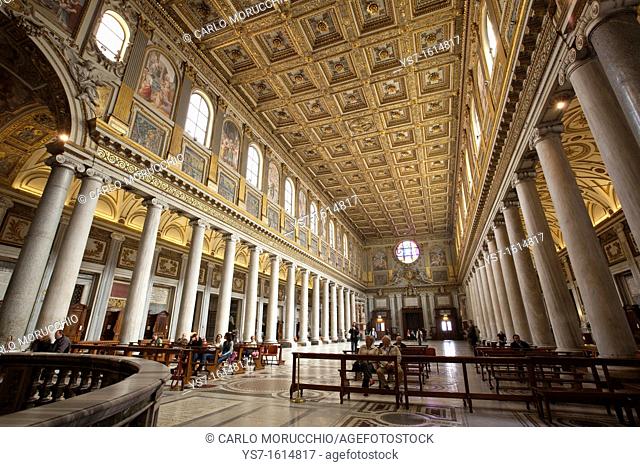 The Papal Basilica of Santa Maria Maggiore, Saint Mary Major, on the Esquiline hill, Rome, Italy, Europe