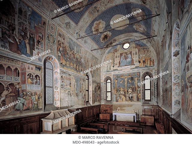 Frescoes in the San Giorgio Chapel, by Altichiero da Zevio, 14th Century, fresco. Italy, Veneto, Padua, San Giorgio Chapel