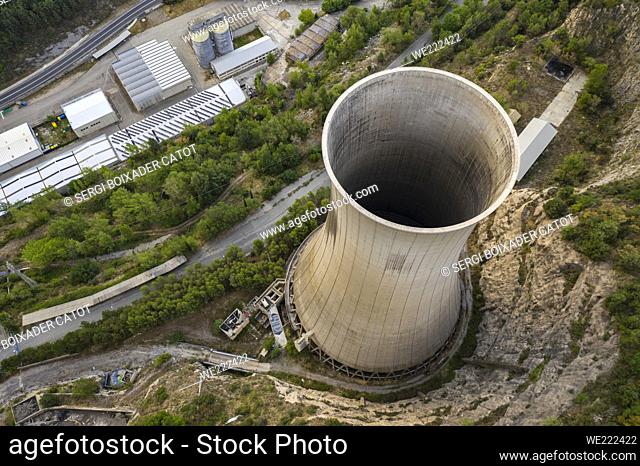 Former Cercs thermal power station, currently out of service (BerguedÃ , Barcelona, Catalonia, Spain)