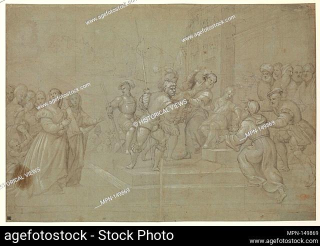 Susannah and the Elders before Daniel. Artist: Attributed to Pomponio Amalteo (Italian, Molta di Livenza 1505-1588 San Vito al Tagliamento); Date: 1530-40;...