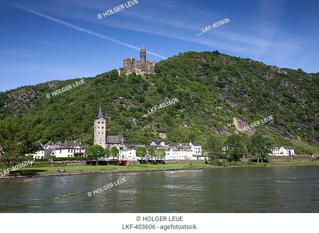 Liebenstein castle above the Rhine river valley, Kamp Bornhofen, Rhineland-Palatinate, Germany, Europe