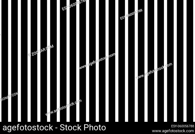 Black and white strip pattern, 3D rendering
