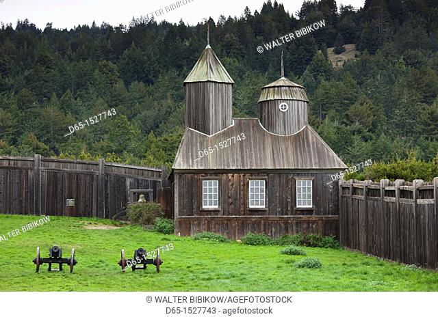 USA, California, Northern California, North Coast, Fort Ross, Fort Ross State Historic Park, site of Russian trading colony established in 1812