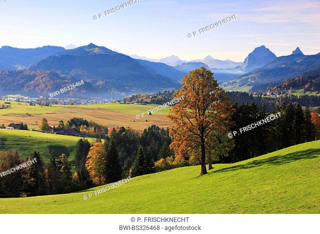 Alps of Central Switzerland with Mythen, Switzerland, Einsiedeln