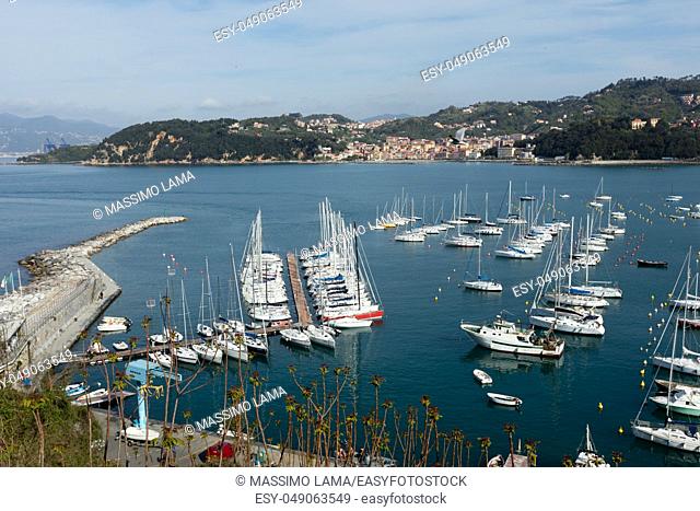 Lerici, Italy. View of port. Lerici is very famous for the old castle and rhe port