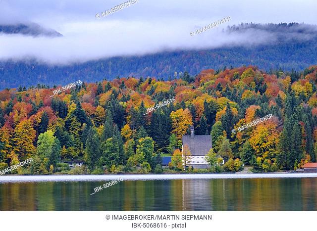 Trauntal Kelheim monastery at Lake Walchensee, Upper Bavaria, Bavaria, Germany, Europe