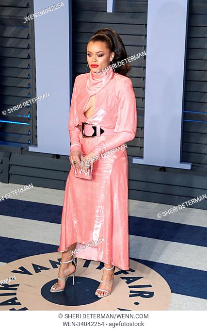 Vanity Fair Oscars Party 2018 was held at the Wallis Annenberg Center for the Performing Arts in Beverly Hills, California Featuring: Andra Day Where: Los...