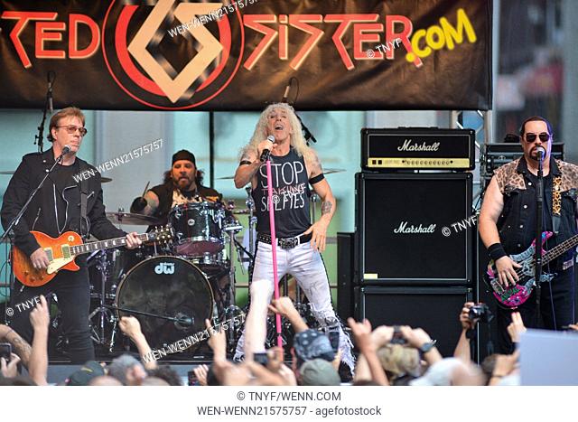Twisted Sister performs on 'Fox & Friends' for their 'All-American Summer Concert Series' Featuring: Twisted Sister Where: Manhattan, New York