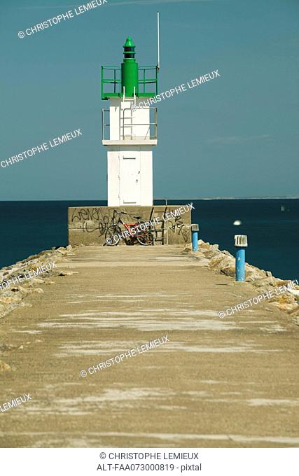 Lighthouse, Sauzon, Belle-Ile-en-Mer, Morbihan, Brittany, France