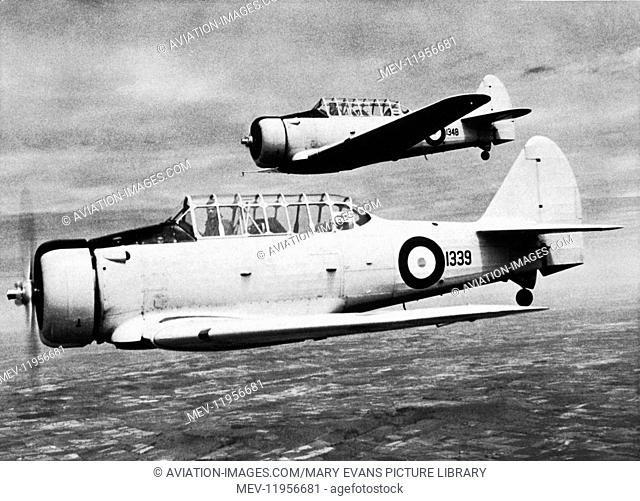 North American T-6 Harvard Formation of Two