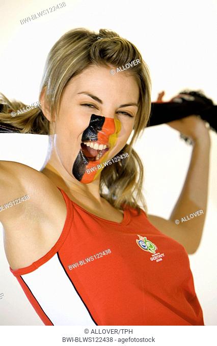 woman as German football fan
