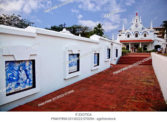 Way leading towards the church, Church And Convent Of St Francis Of Assisi, Mapusa, North Goa, Goa, India