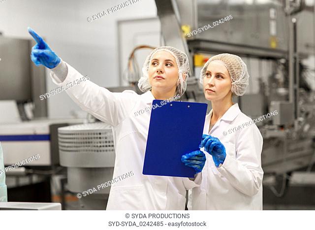 women technologists at ice cream factory