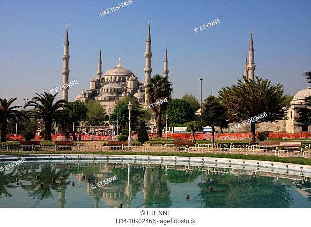 Istanbul, Turkey, traveling, tourism, mosque, minarets, sultan Ahmet, blue mosque, well