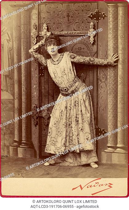 Sarah Bernhardt as the Empress Theodora in Sardou's Theodora, Nadar, Gaspard Félix Tournachon (French, 1820 - 1910), Paris, France, negative 1884