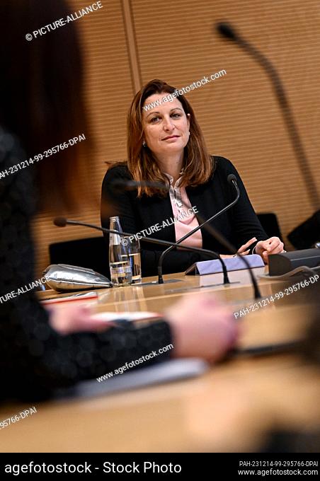 14 December 2023, Berlin: Miki Roitman, journalist and Israeli women's rights activist, meets with members of the Bundestag to discuss Israeli women as victims...