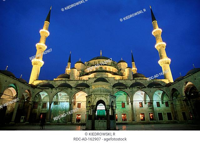 Fountain inner courtyard Blue Mosque Istanbul Turkey