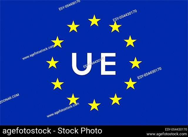 very big size illustration country flag of european union