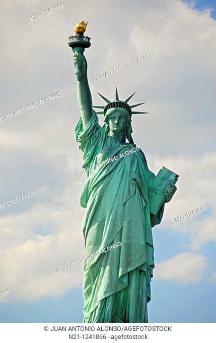 Statue of Liberty.  Liberty Island, New York Harbor, Upper New York Bay, New York, New York. USA