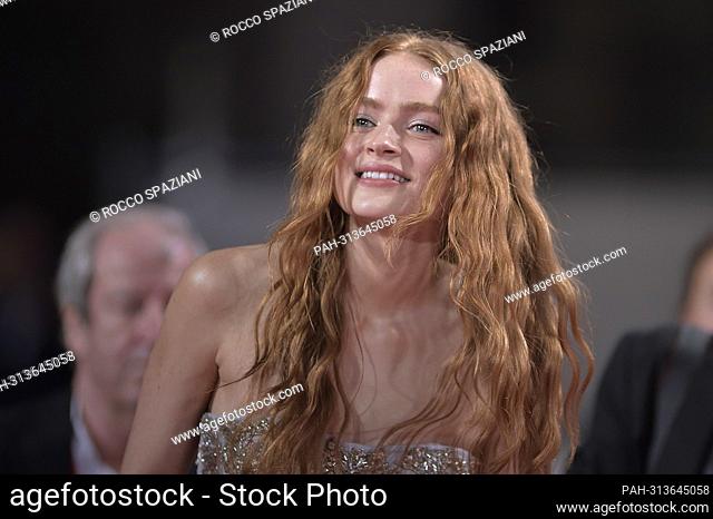 VENICE, ITALY - SEPTEMBER 04: Sadie Sink attends ""The Whale"" red carpet at the 79th Venice International Film Festival on September 04, 2022 in Venice, Italy