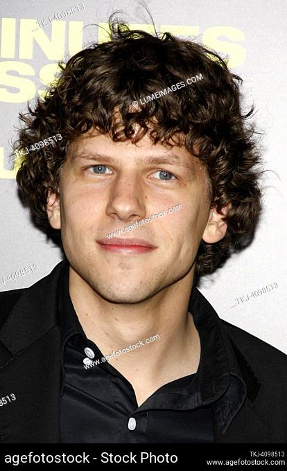 Jesse Eisenberg at the Los Angeles premiere of ""30 Minutes Or Less"" held at the Mann Village Theater in Los Angeles, USA on August 8, 2011