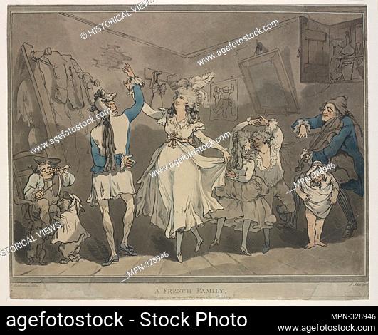 A French family. Rowlandson, Thomas (1756-1827) (Artist) Alken, Samuel (fl. 1780-1798) (Engraver). depicting dance Subjects