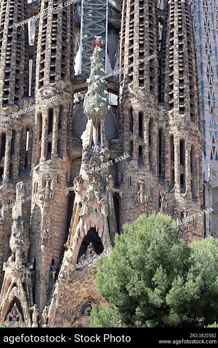 Temple of the Holy Family in Barcelona, Sagrada Familia, by Antoni Gaudí