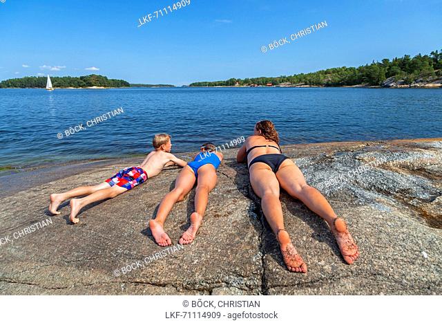 Swimming spot on the island of Finnhamn, Stockholm archipelago, Uppland, Stockholms land, South Sweden, Sweden, Scandinavia, Northern Europe