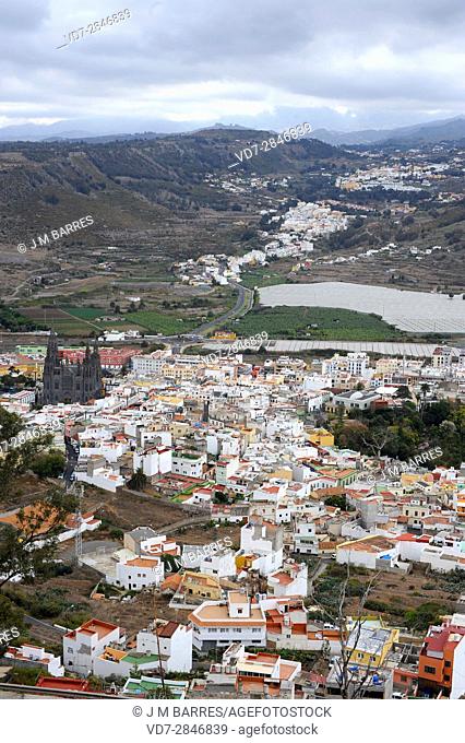 Arucas is a Gran Canaria municipality located next to Montana de Arucas volcano. Las Palmas, Gran Canaria, Canary Islands, Spain